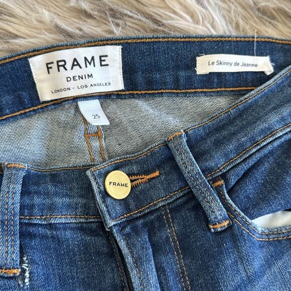 FRAME Le Skinny de Jeanne Skinny Jeans Hilltop Size 25 - Picture 7 of 8